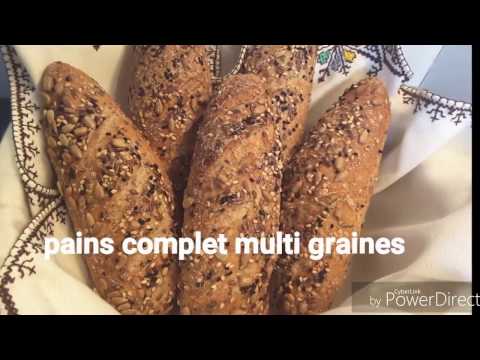 Pains complet multi grainesخبز صحي جدا بدقيق القمح الكامل ودقيق الشوفان وتشكيلة من الحبوب