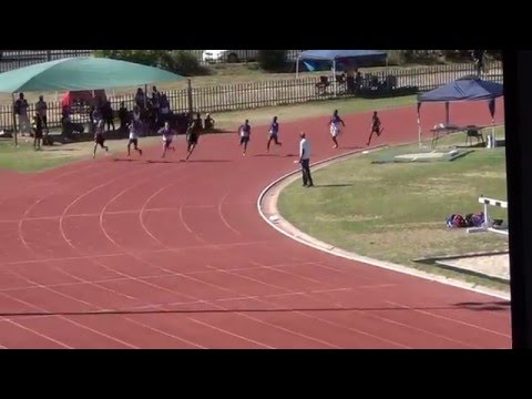 Liam Buck 150m Final at WC Athletics Champs   27 Feb 2016