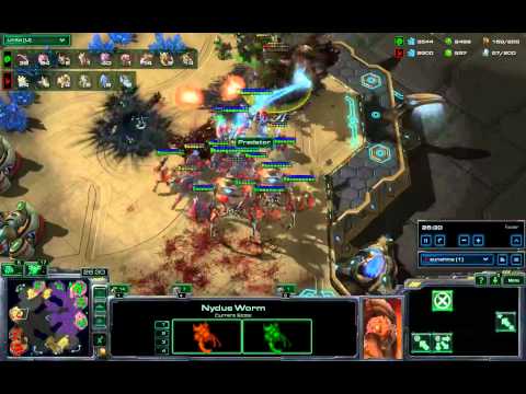 StarCraft 2 HOTS Reverse Nydus Play