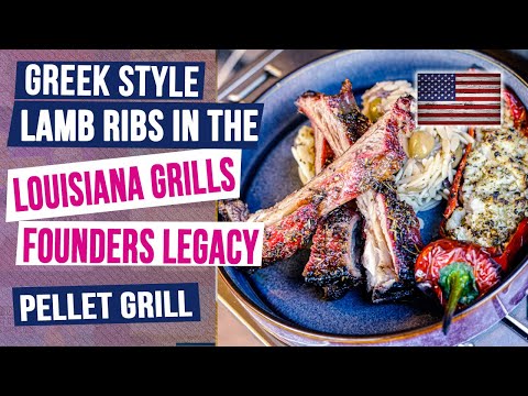 Greek-Style BBQ Lamb Ribs | Slow Smoked with Mediterranean Flavors (Paprika, Feta & Orzo)