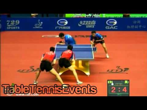 Zhang Jike/Ma Lin Vs Oh Sang Eun/Ryu Seung Min : 1/4 Final [China Open 2012]