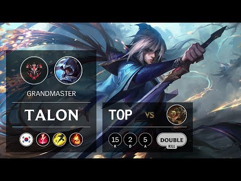 Talon Top vs Renekton - KR Grandmaster Patch 9.12