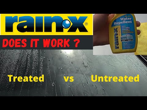 Does Rain-X glass water repellent really work on windshield, how to apply and use, 50/50 test review