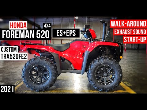 2021 Honda Foreman 520 ES / EPS 4x4 ATV Walkaround + Exhaust Sound | Custom FourTrax TRX520FE2