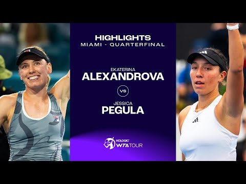 Теннис Ekaterina Alexandrova vs. Jessica Pegula | 2024 Miami Quarterfinal | WTA Match Highlights