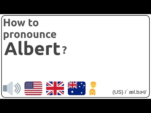 How to pronounce Albert in english?