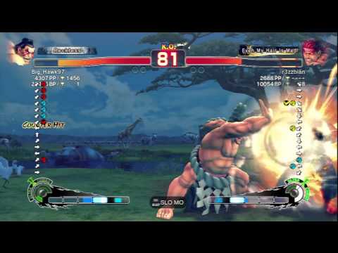 Big_Hawk97 [E.Honda] Vs r3zzbian [Evil Ryu] SSF4 AE Online Ranked Matches - PSN