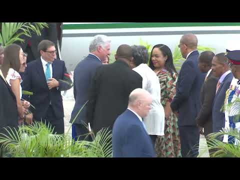 Pomp and pageantry for the arrival of Cuban President Díaz Canel