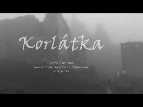 Korlátka, zrúcanina gotického hradu, október 2022, Slovensko.