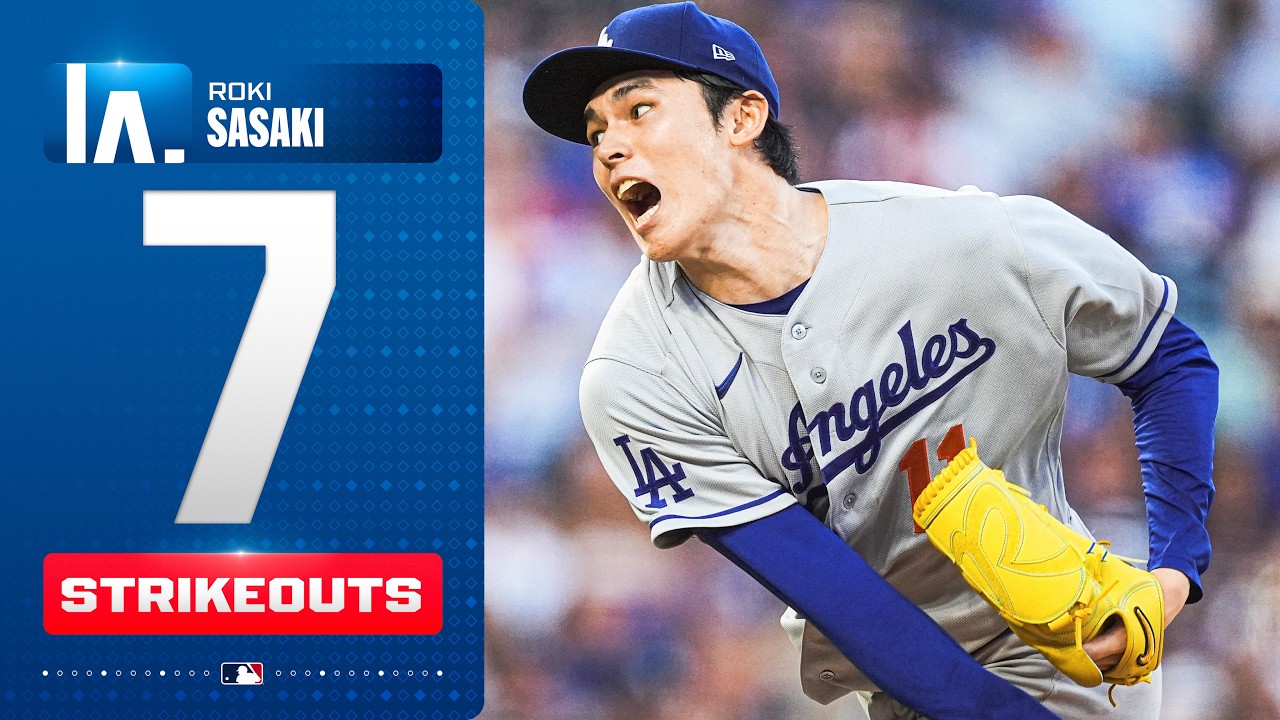 Roki Sasaki reaches TRIPLE DIGITS in 7-strikeout performance ⛽ | MLB Highlights
