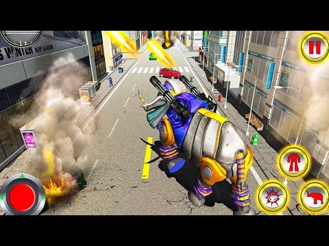 Super Elephant Robot Vs Super Lion Robot Transform War Games | Robot Games | Android Gameplay
