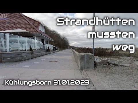 Beach huts had to go - Kühlungsborn 31.01.2023