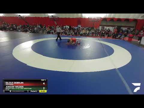 85-94 Lbs Round 1 - Jordan Wilder, Brown Deer Jr Falcons Wrestling Club Vs Silous DeBruin, Wiscons