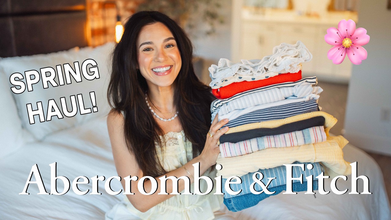 Huge Abercrombie Spring Try-On Haul | Elevated Spring Style (Linen, Denim, Dresses, Knits & MORE!)