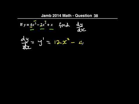 Q38 - JAMB Mathematics 2014 Past Questions and Solutions