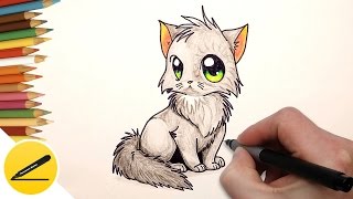 Смотреть онлайн Как нарисовать картинку аниме кошки