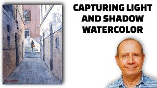 Mastering Light & Shadow: A Step-by-Step Watercolor Painting Tutorial, how to draw and paint stairs