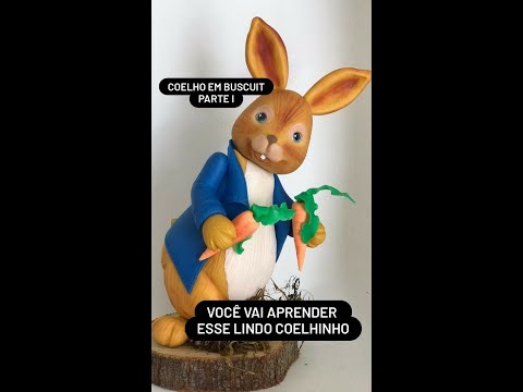 Coelho em biscuit parte 1