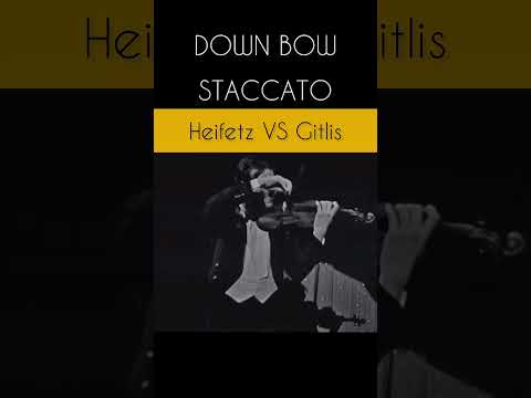 Heifetz vs Gitlis | Down bow staccato