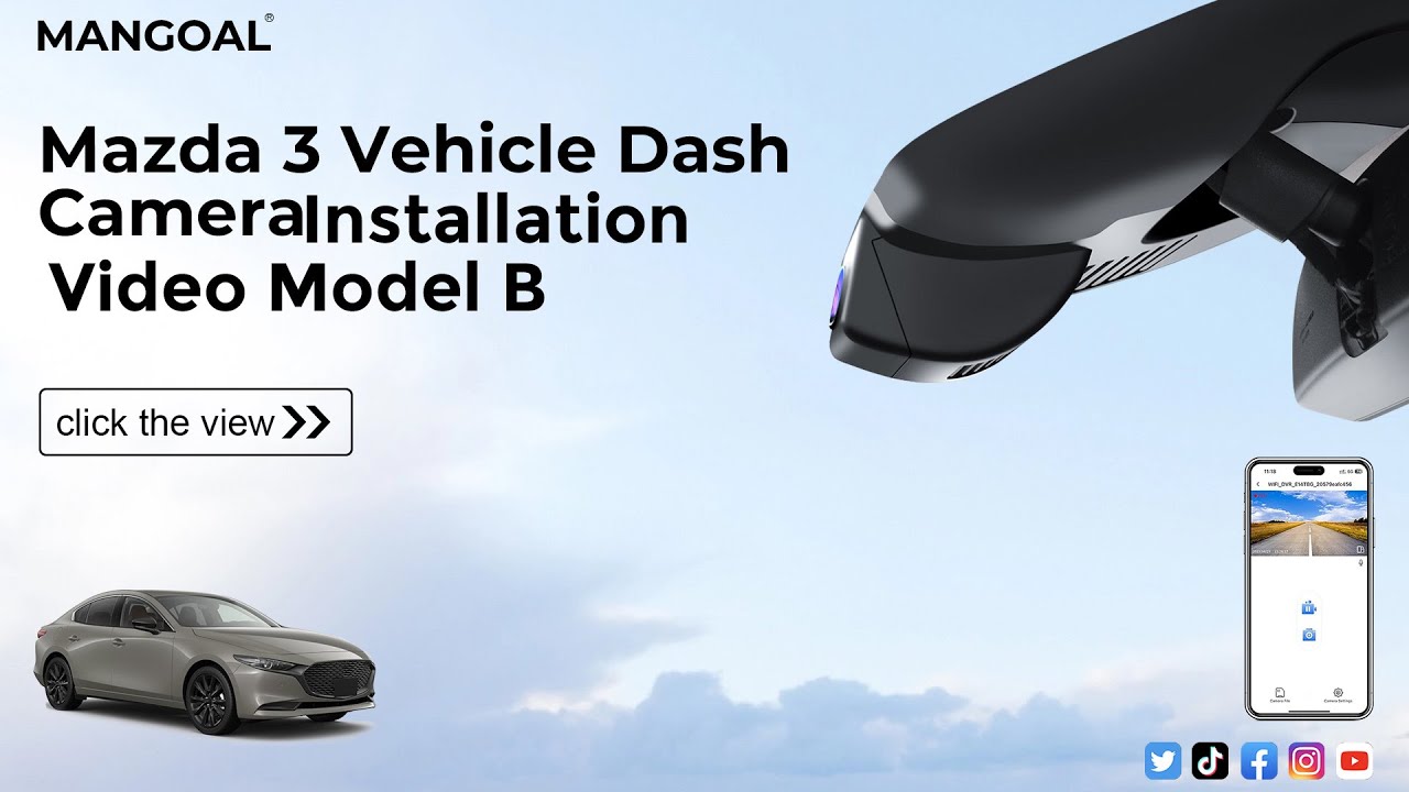 Mazda 3 2024 2025 2026 Model-B Mangoal Dash Camera 041G Installation