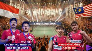 Download lagu Leo / Bagas Vs Kang Khai Xing / Aaron Tai - R16 Swiss Open 2026 - Bersama Bu Rina mp3