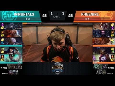 [NA LCS Summer 2017] Immortals vs Phoenix1 Game 3 | LOL NA LCS Week 1 Day 1 IMT vs P1