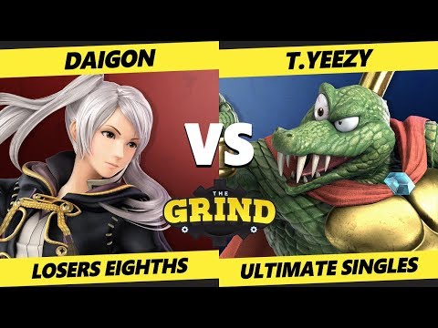 The Grind 118 Losers Top 8 - Daigon (Robin) Vs. T.Yeezy (K Rool) Smash Ultimate - SSBU