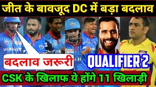 DC Vs CSK: Qualifier 2, Predicted Playing11 of DC, Big Change.