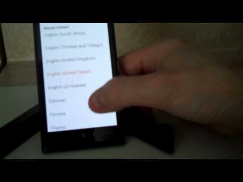How to change region and language settings in the Nokia Lumia 900