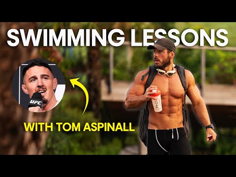 How To Swim: Teaching 250lbs UFC Heavyweight Champ Tom Aspinall