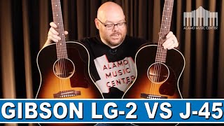 Video thumbnail for The Gibson 50s LG-2 vs 50s J-45 Original | Comparing two American Acoustic Classics from Gibson by Alamo Music Center