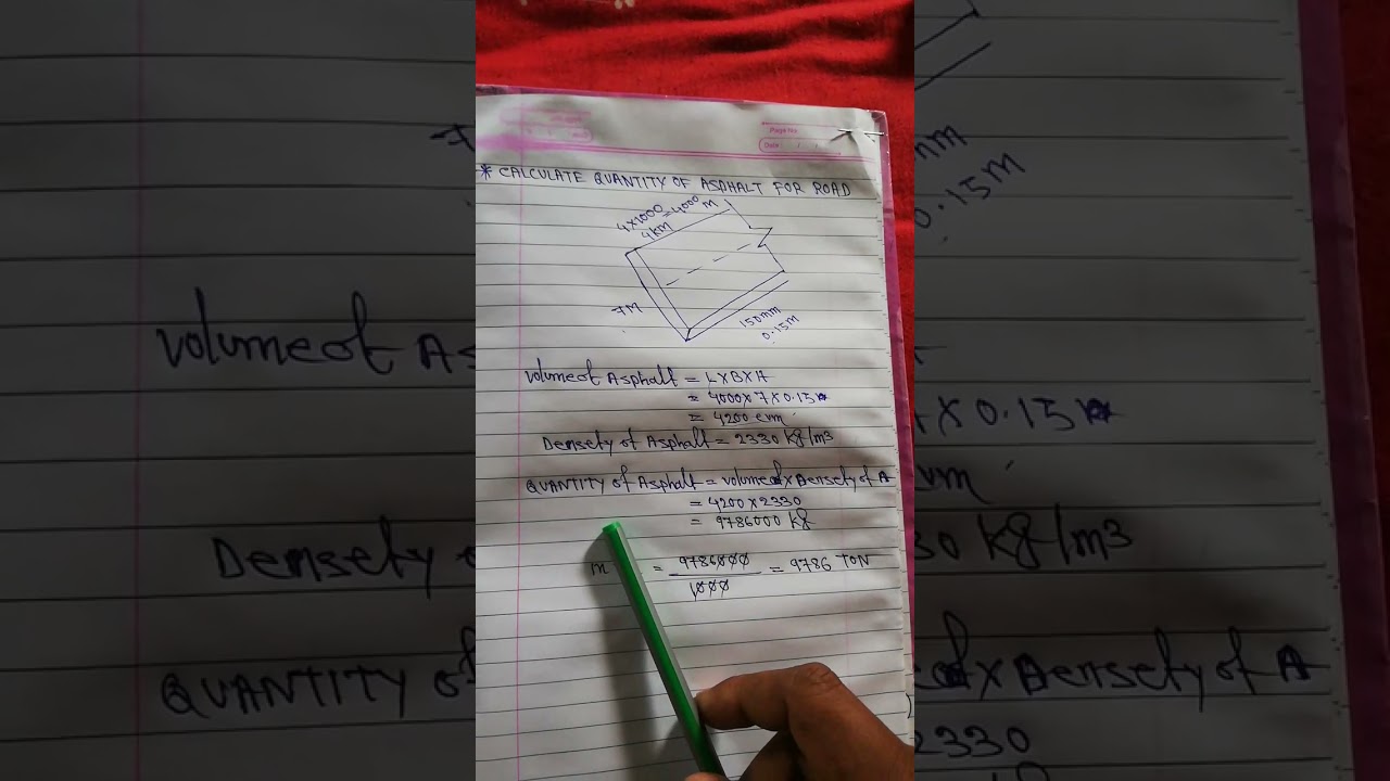 Calculate Quantity of Asphalt for Road Construction