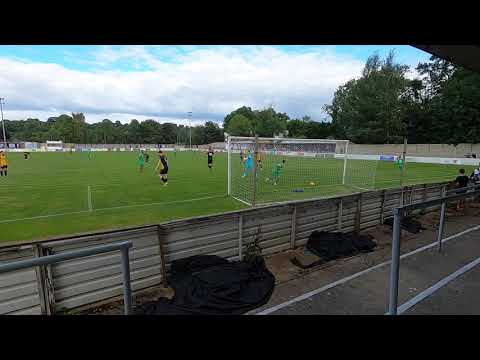 Sonny French scores his 50th goal for Aylesbury United against Barton Rovers
