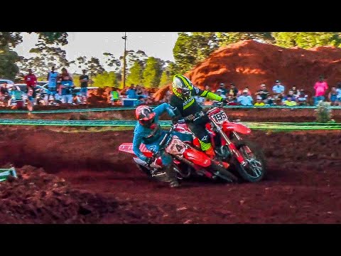 Disputa entre CRF 450CC VS CRF 250CC na Corrida da VX1 na Copa MS de Velocross em Angélica MS