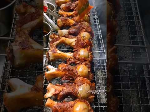 "Insane Cooking Technique: Burn Pork Bones in Fire!" #viral #bts