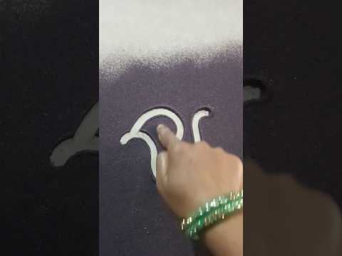 Rose finger rangoli