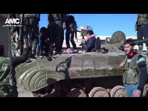 إغتنام دبابة من مدرسة المشاة من قبل كتيبة مجاهدي الشهباء
