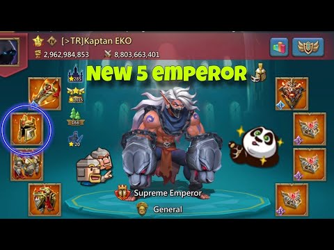 Lords Mobile - NEW 5 EMPEROR PIECE ACCOUNT IN GAME! We won another emperor. KaptanEko pusing