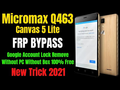 Micromax Canvas 5 Lite (Q463) Frp Bypass Without Any Box 100% Free New Method 2021