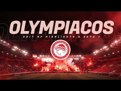 Olympiacos: edit of Gate 7, highlights, goals, matchday, POV, Champions League & Karaiskakis Stadium