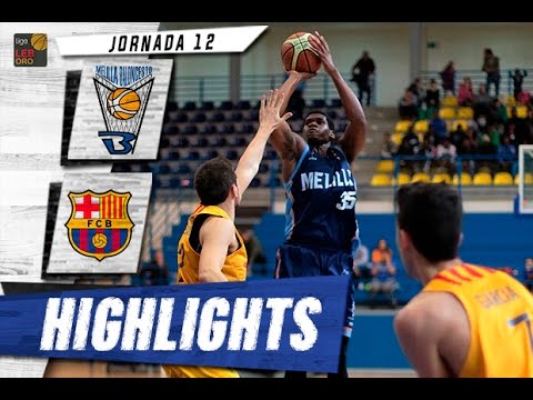 Highlights Club Melilla Baloncesto - FC Barcelona Lassa B (ORO 15/16 - J12)