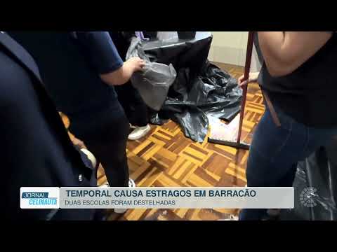 Temporal em Barracão destelha Escolas que tiveram aulas suspensas