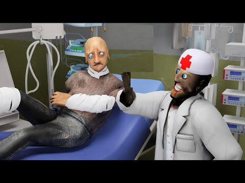 Granny Doktor gegen Grandpa Patient lustige Real-Life-Animation