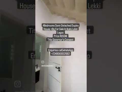 4 bedroom Duplex For Sale Ikate Elegushi Lekki Lagos