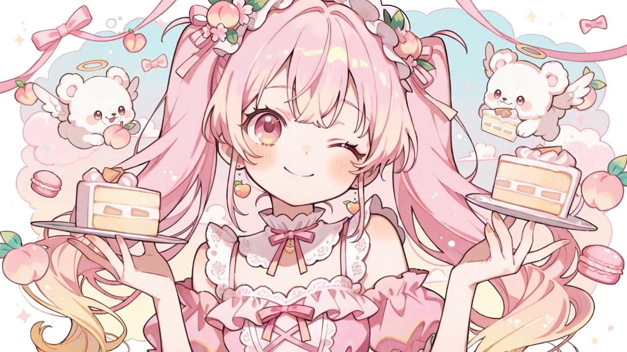 【フリーBGM】ぴーちしふぉんけーき│Peach Chiffon Cake【Chill/かわいい/pop/作業用BGM】