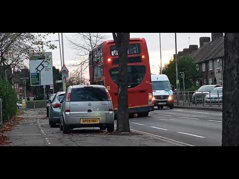 Go Ahead London E65 (LX57CJE) deadrunning to River Road Bus Garage.