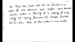 Lecture 3.32 Numerical-1 Head loss due to friction