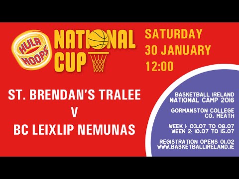 30/1/16: St. Brendan's Tralee v BC Leixlip Nemunas (2016 Hula Hoops Men's NICC Final)