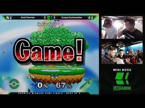 Mini Boss 3 Doubles Winners Semis - Jerb/Yeeman (Blue) vs Scape/Joshuwasha (Green)