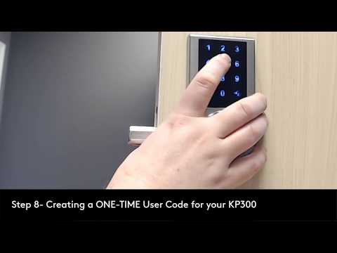 Step 8   How to set a One Time User Code with your Delaney KP300